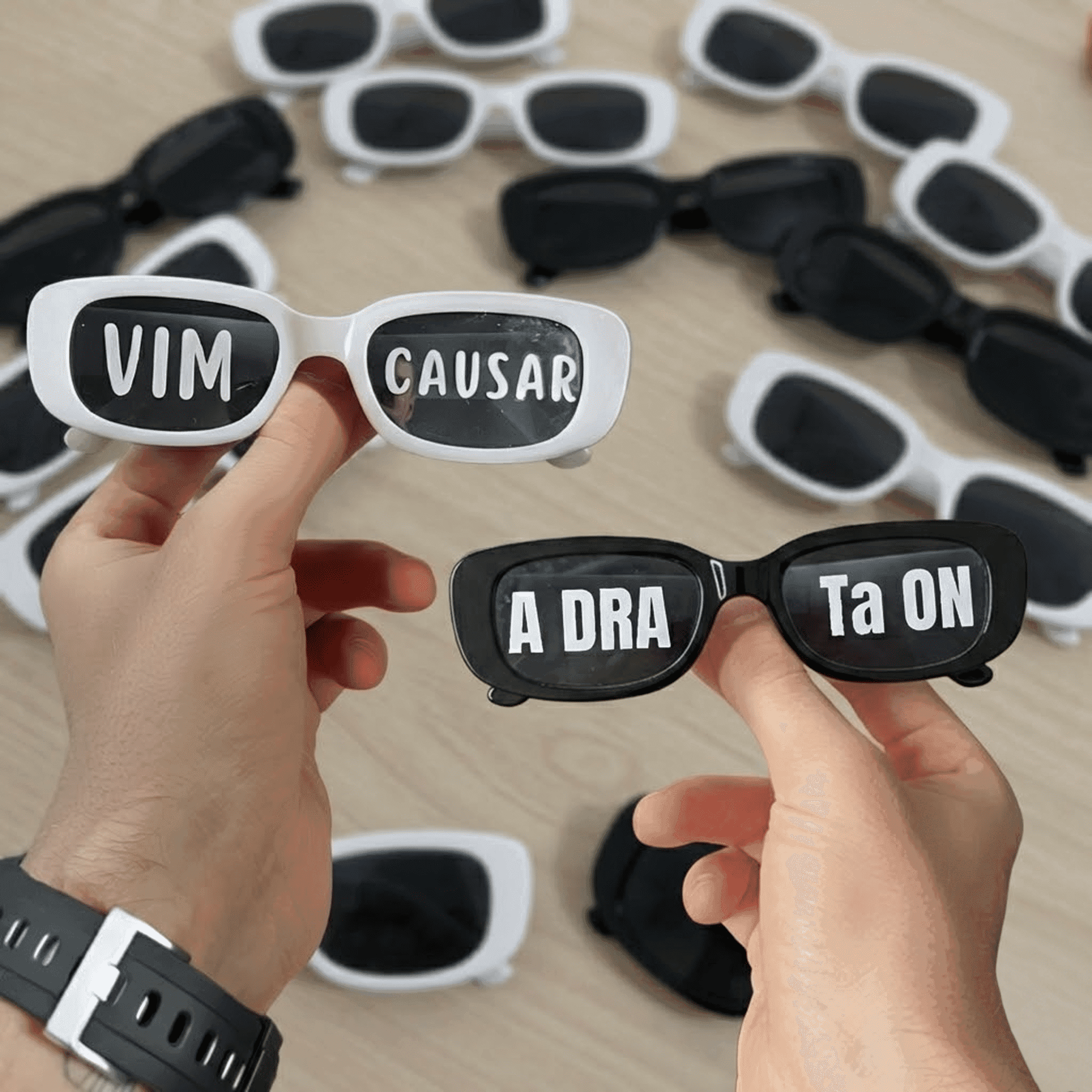 Óculos com Frase Retrô - Personalizado - 3